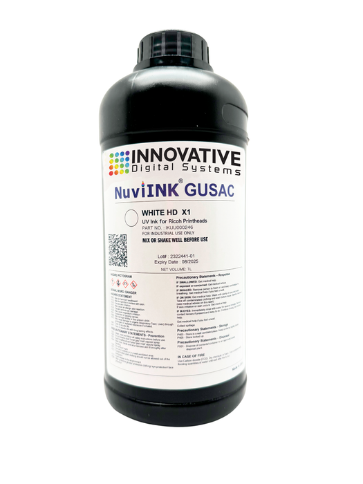 Revolution 360° High Density White Ink - UV LED Cure Ink - 1 Liter Bottles