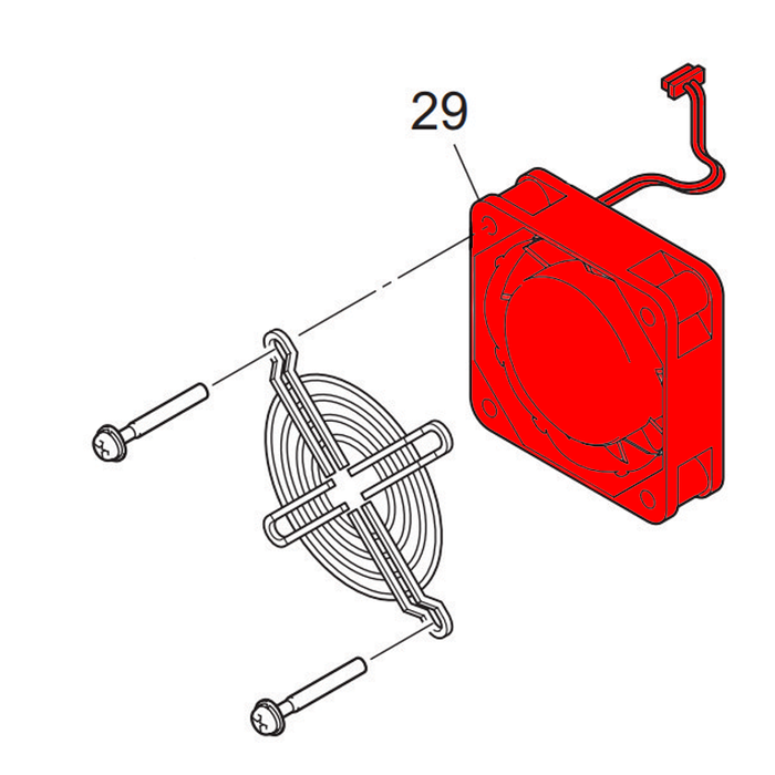 UJF DRV PCB Cooling Fan Assembly