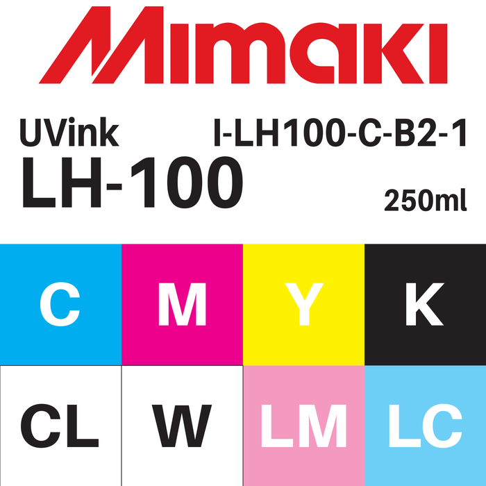 Mimaki 250mL - UV Curable Ink Bottle - LH-100