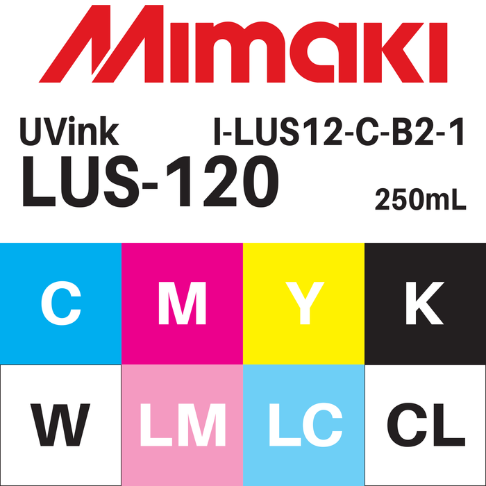 Mimaki 250mL - UV Curable Ink Bottle - LUS-120