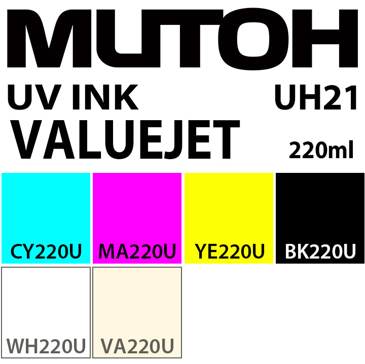 UH21 UV-LED Ink - 220 mL — Digital Print Supplies