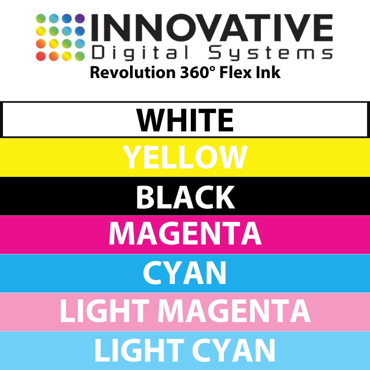Revolution 360°  Flex Ink - UV LED Cure Ink - 1 Liter Bottles