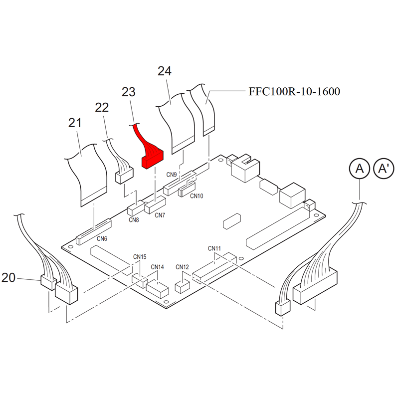 UJF X-Origin Sensor Cable Assembly