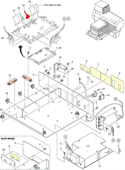 UJF X-Origin Sensor Cable Assembly