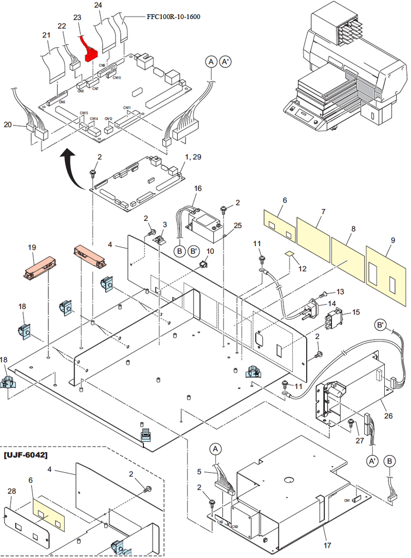 UJF X-Origin Sensor Cable Assembly