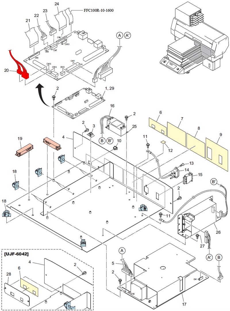 UJF X Motor Relay Cable Assembly