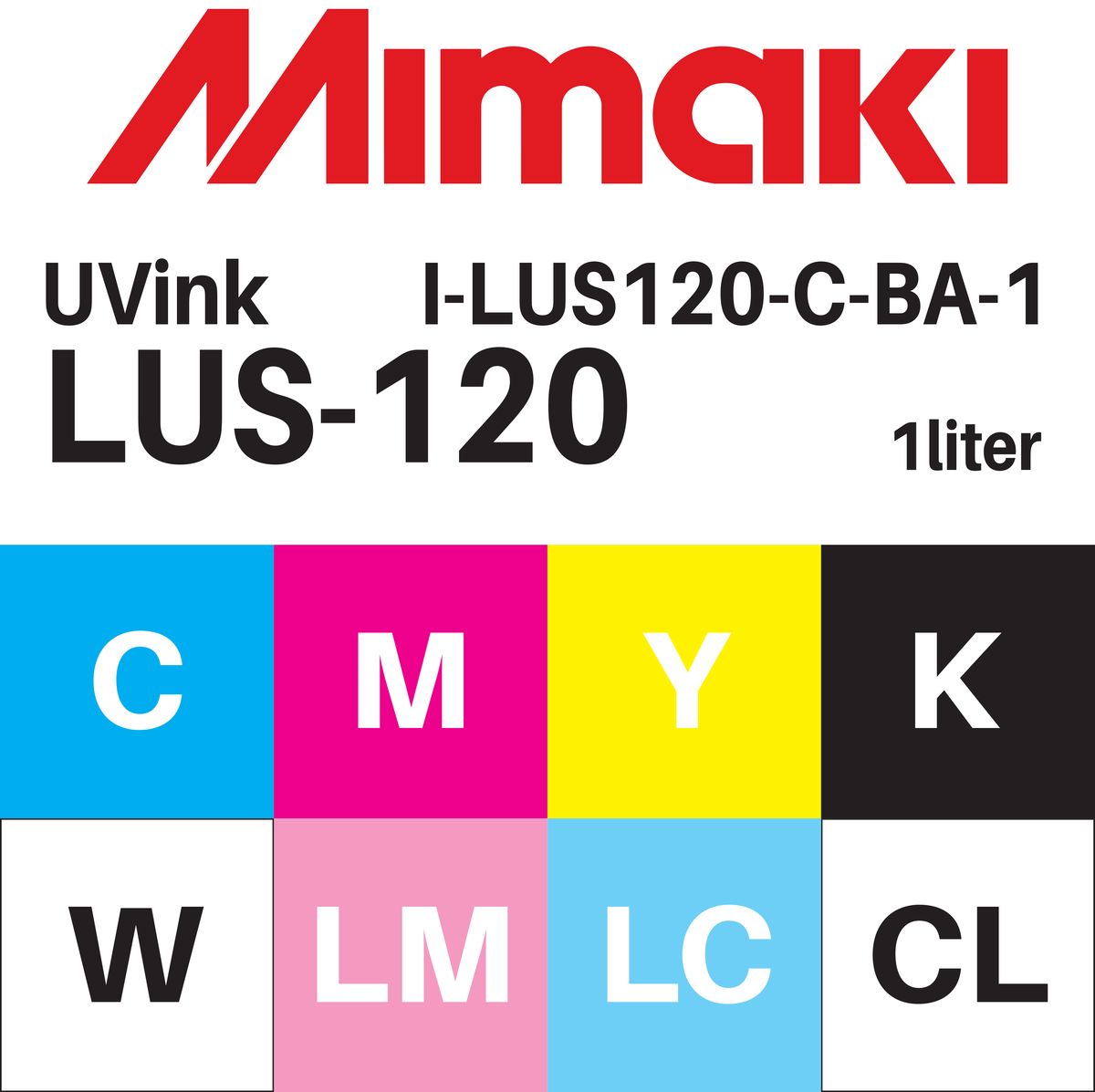 Mimaki 1Liter - UV Curable Ink Bottle - LUS-120 — Digital Print Supplies