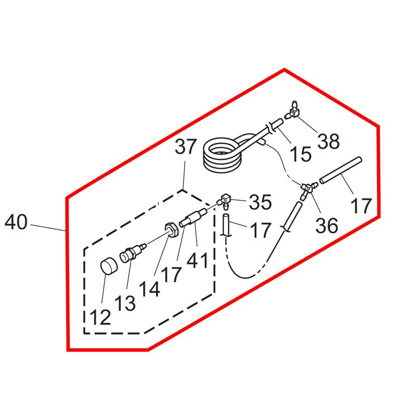 UJF Waste Ink Tube Assembly 3