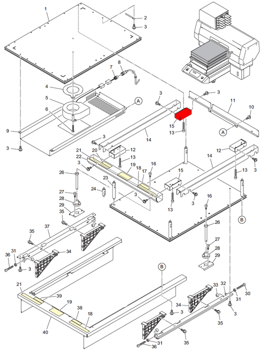 UJF Table Support Block R