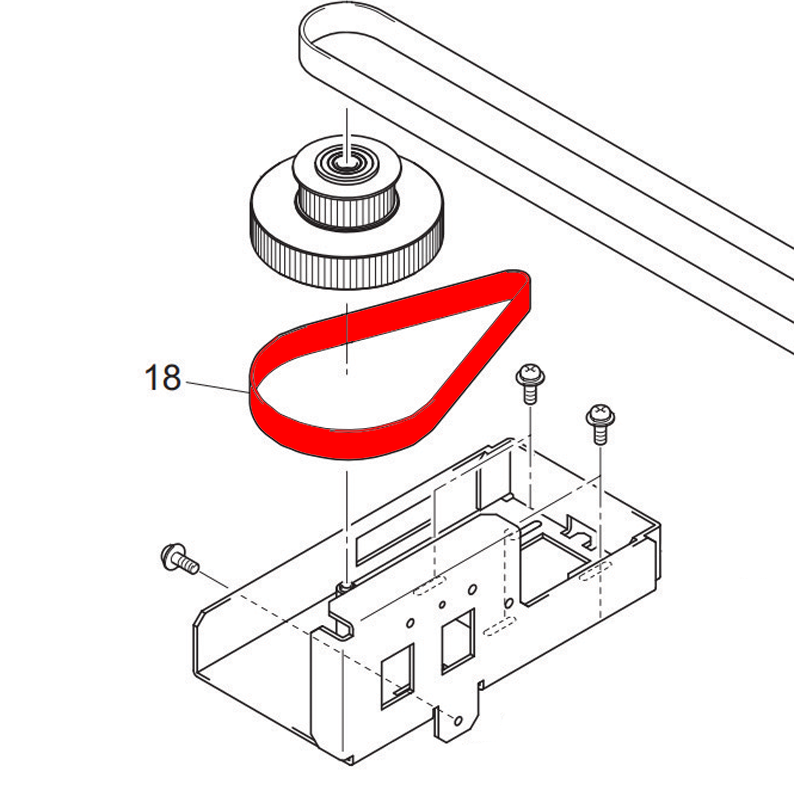 UJF Cleaning Timing Belt - S2M 380G Belt