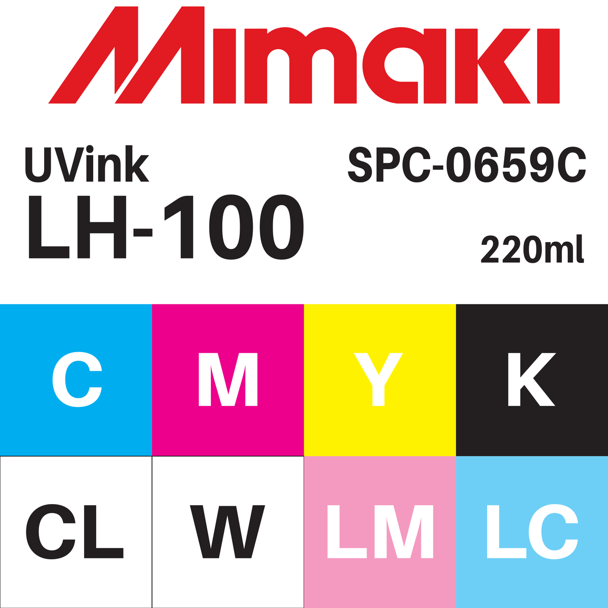 Mimaki 220mL - UV Curable Ink Cartridge - LH-100 — Digital Print