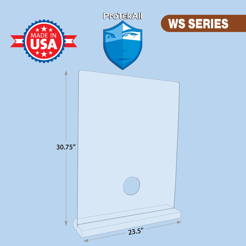 ProTekAll 1/8" Thick Acrylic Wood Stand Shield - 30.75" x 23.5"